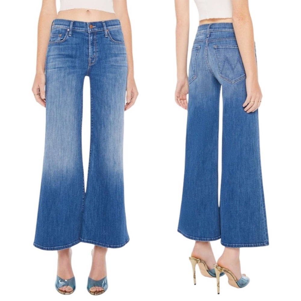 NEW Mother Denim The Down Low Twister Ankle Wide Leg Flare Jean size 28
